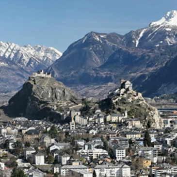 La ville de Sion en plein coeur du Valais.